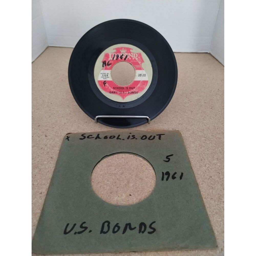 GARY (U.S.) BONDS School Is Out-One Million Years 45 RPM 7" 1961 Legrand 1009